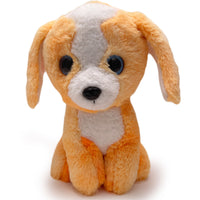 Mirada Plush Stuffed Animal Tie Dye Orange Cute Dog Soft Toy with Glitter Eyes - 25cm