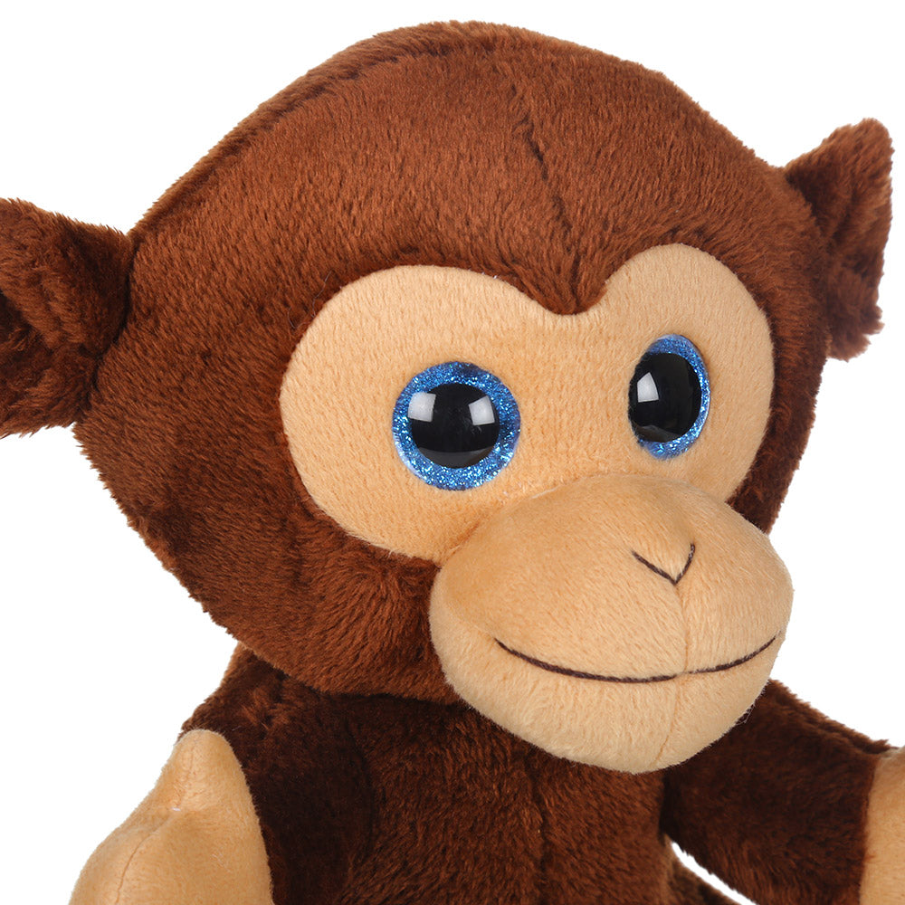 Mirada Sitting Brown Monkey Soft toy With Glitter Eye -25cm