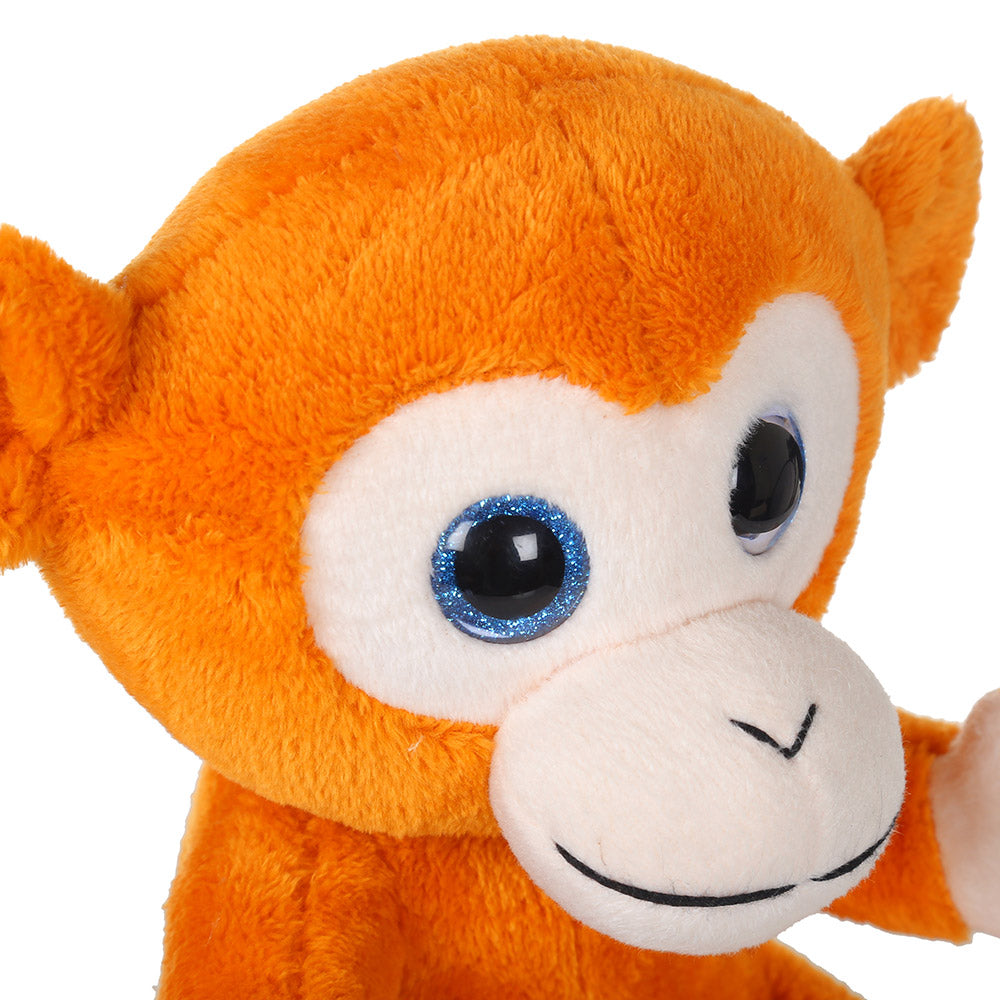 Mirada Light Brown Plush Stuffed Toy Glitter Eye Monkey Soft Toy - 25cm