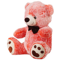 Mirada 32cm Sitting Bear Soft Toy - Dual Orange