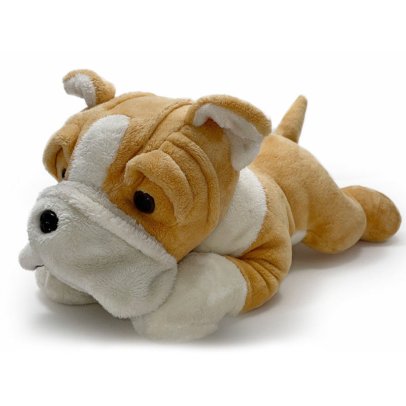 Mirada Light Brown Plush Stuffed Lying Dog Soft Toy - 42 cm