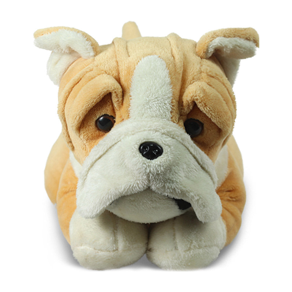 Mirada Light Brown Plush Stuffed Lying Dog Soft Toy - 42 cm
