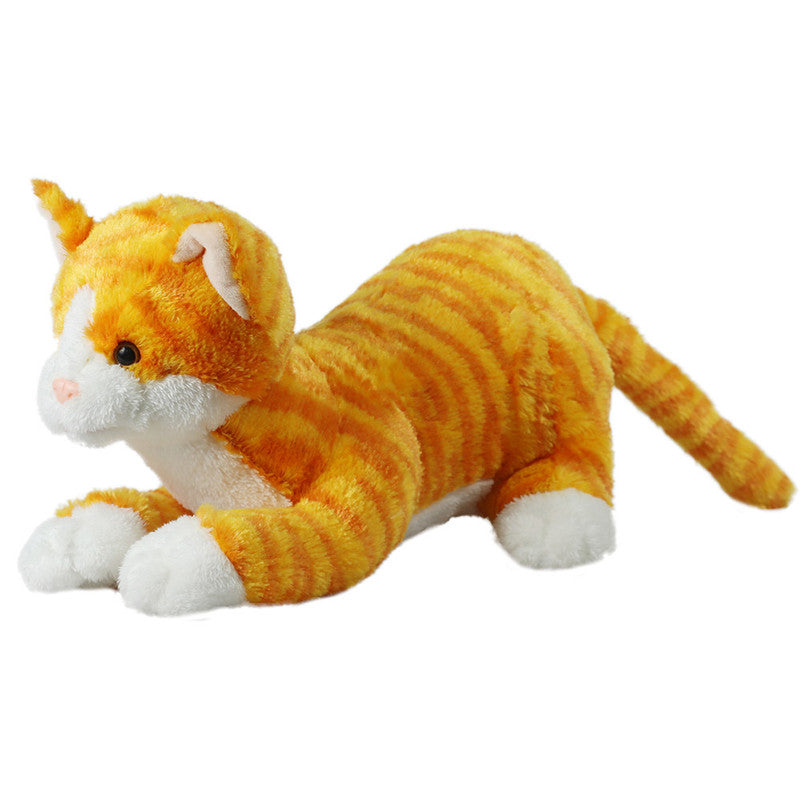 Mirada 35cm Patterned Lying Cat- Yellow
