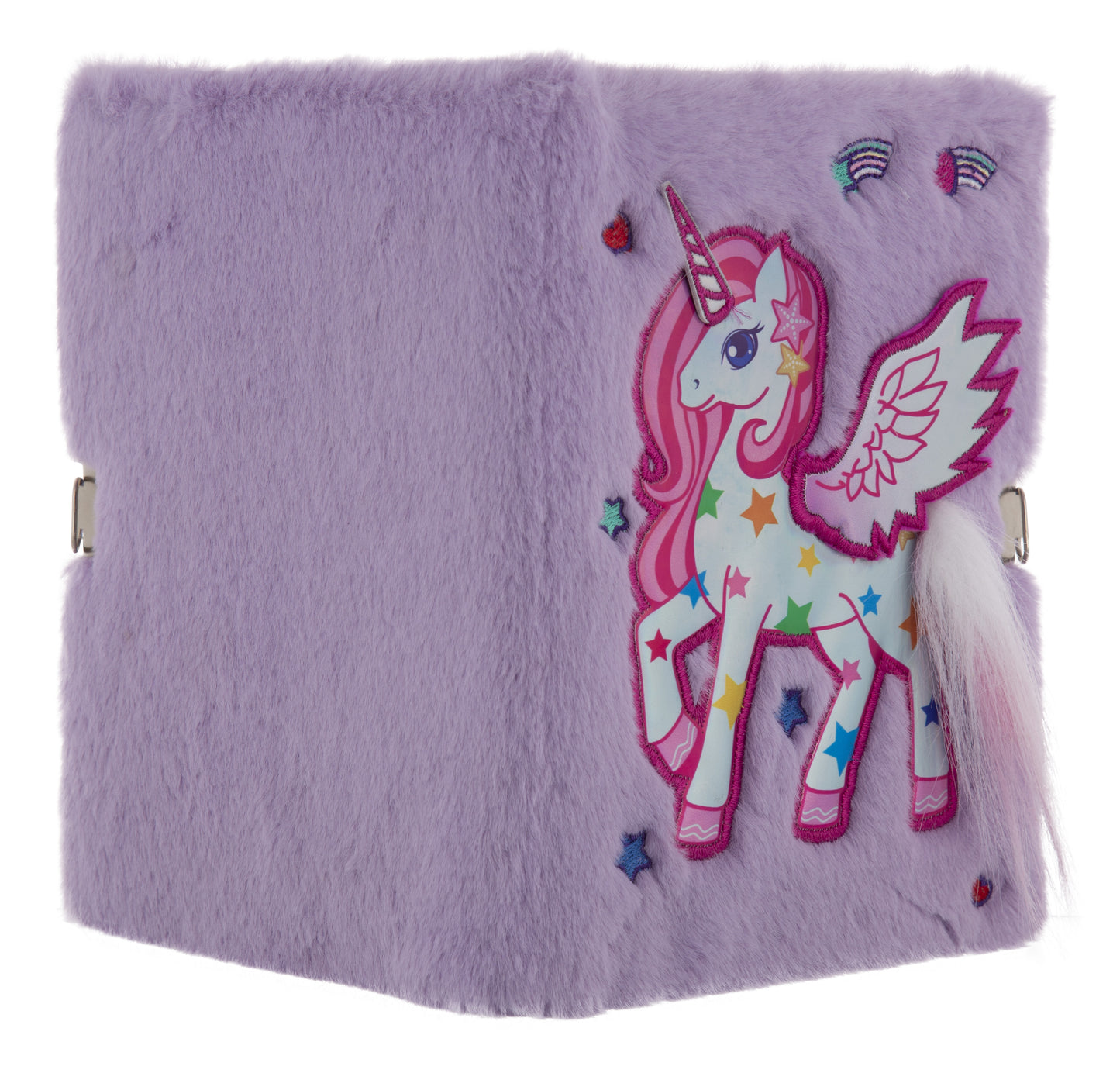 Mirada Whimsical Unicorn Plush Notebook with Lock