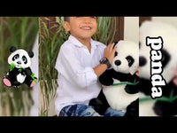 Mirada 35cm Sitting Panda Soft Toy - Black & White